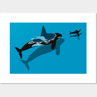 killer whale hunt Posters and Art